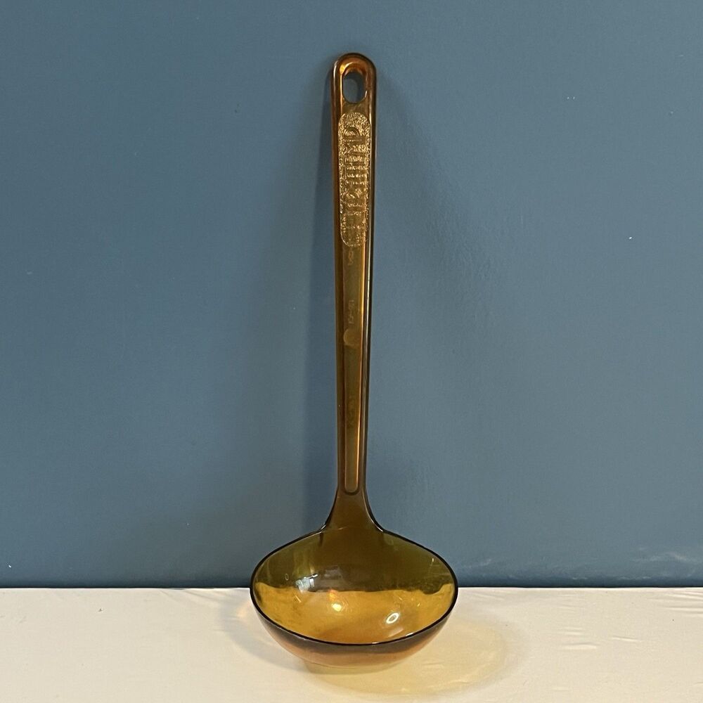 Vintage Ultratemp Amber Ladle Serving Dipper Soup Robinson Knife Company USA